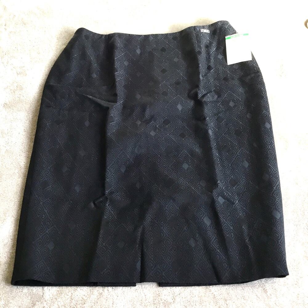 Vintage VERSACE CLASSIC Career Pencil Skirt Black Sz 42 Us sz 6